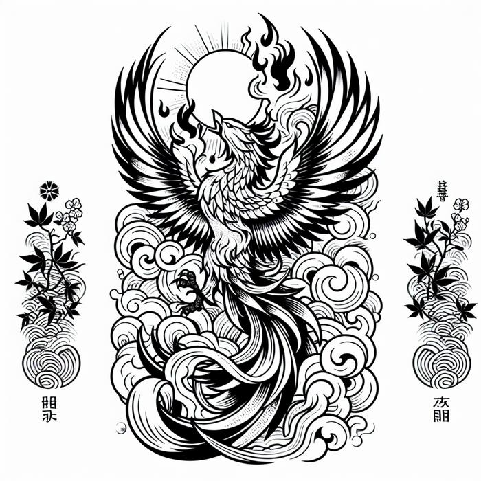 Irezumi-style phoenix tattoo symbolizing rebirth after heartbreak